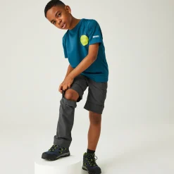Kids/BOY Regatta Festival|Trousers & Shorts<Kids' Highton Stretch Zip Off Walking Trousers |
