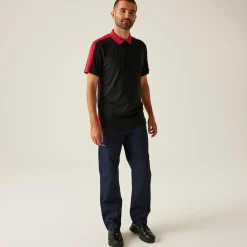 Regatta T-Shirts|Polo Shirts<Men's Contrast Coolweave Quick Wicking Polo Shirt |
