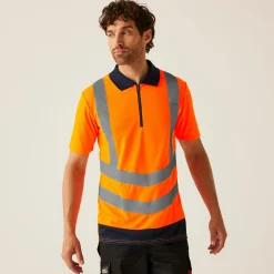 Regatta T-Shirts|Polo Shirts<Men's Hi Vis Pro Reflective Polo Work Shirt |