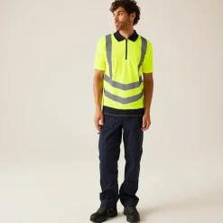Regatta T-Shirts|Polo Shirts<Men's Hi Vis Pro Reflective Polo Work Shirt |