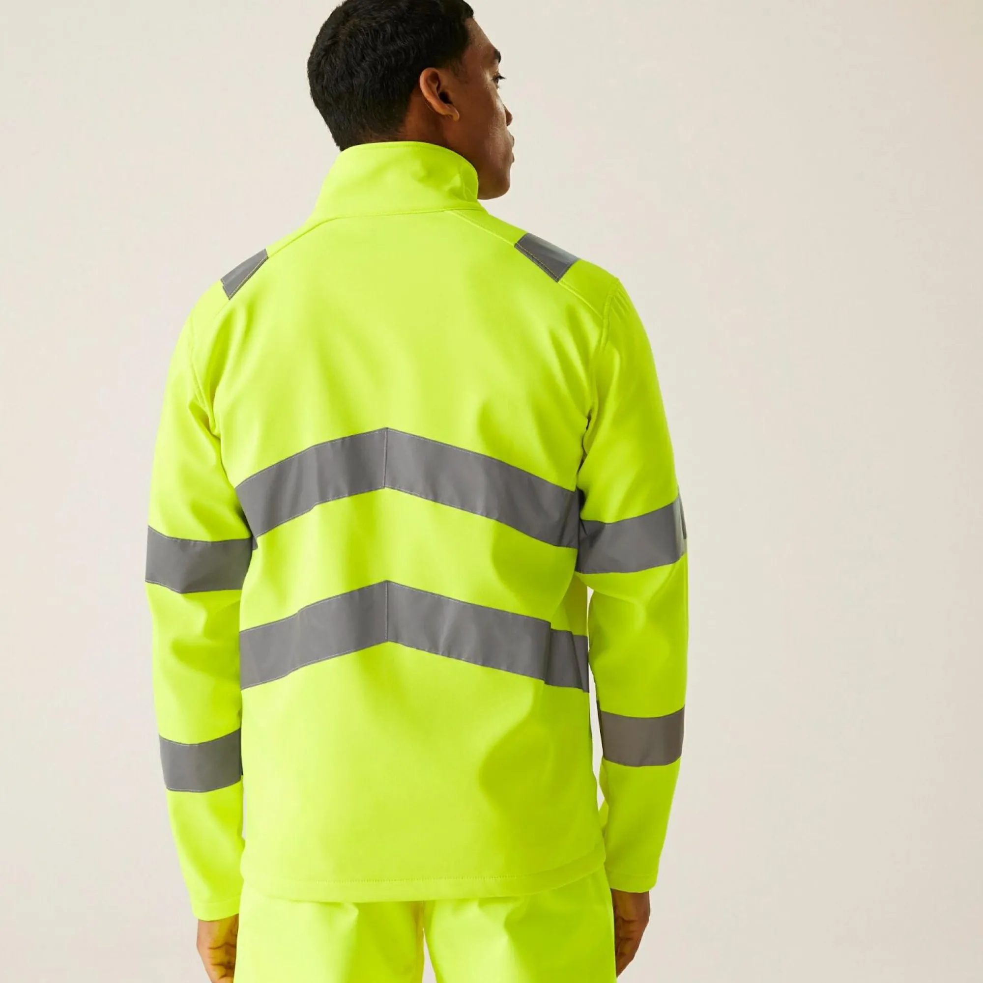 Regatta Jackets<Men's Hi-Vis Pro Contract Ablaze 2 Layer Softshell Jacket |