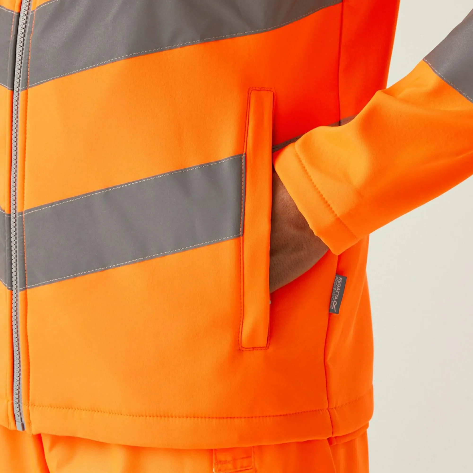 Regatta Jackets<Men's Hi-Vis Pro Contract Ablaze 2 Layer Softshell Jacket |