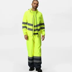 Regatta Jackets<Men's Hi-Vis Pro Waterproof Reflective Packaway Work Jacket |