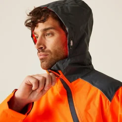 Regatta Jackets|Insulated Jackets<Men's Hi-Vis Waterproof Insulated Reflective Overhead Bomber Jacket |