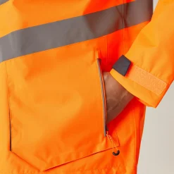 Regatta Jackets|Waterproof Jackets<Men's Hi-Vis Waterproof Reflective Hooded Jacket |