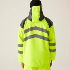 Regatta Jackets|Waterproof Jackets<Men's Hi-Vis Waterproof Reflective Hooded Jacket |
