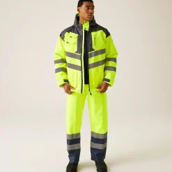Regatta Jackets|Waterproof Jackets<Men's Hi-Vis Waterproof Reflective Hooded Jacket |