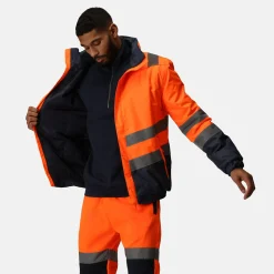 Regatta Jackets<Men's Waterproof Hi-Vis Bomber Jacket |