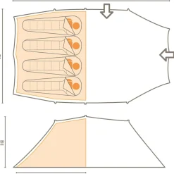 Regatta Festival Tents|Family Tents<Vester 4 Man Tunnel Tent |