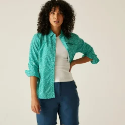 Women Regatta Shirts|T-Shirts<Women's Travel Packaway Long Sleeve Shirt |